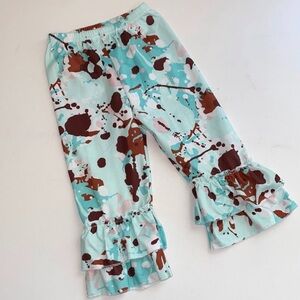 Toddler Splatter Print Ruffle Pants